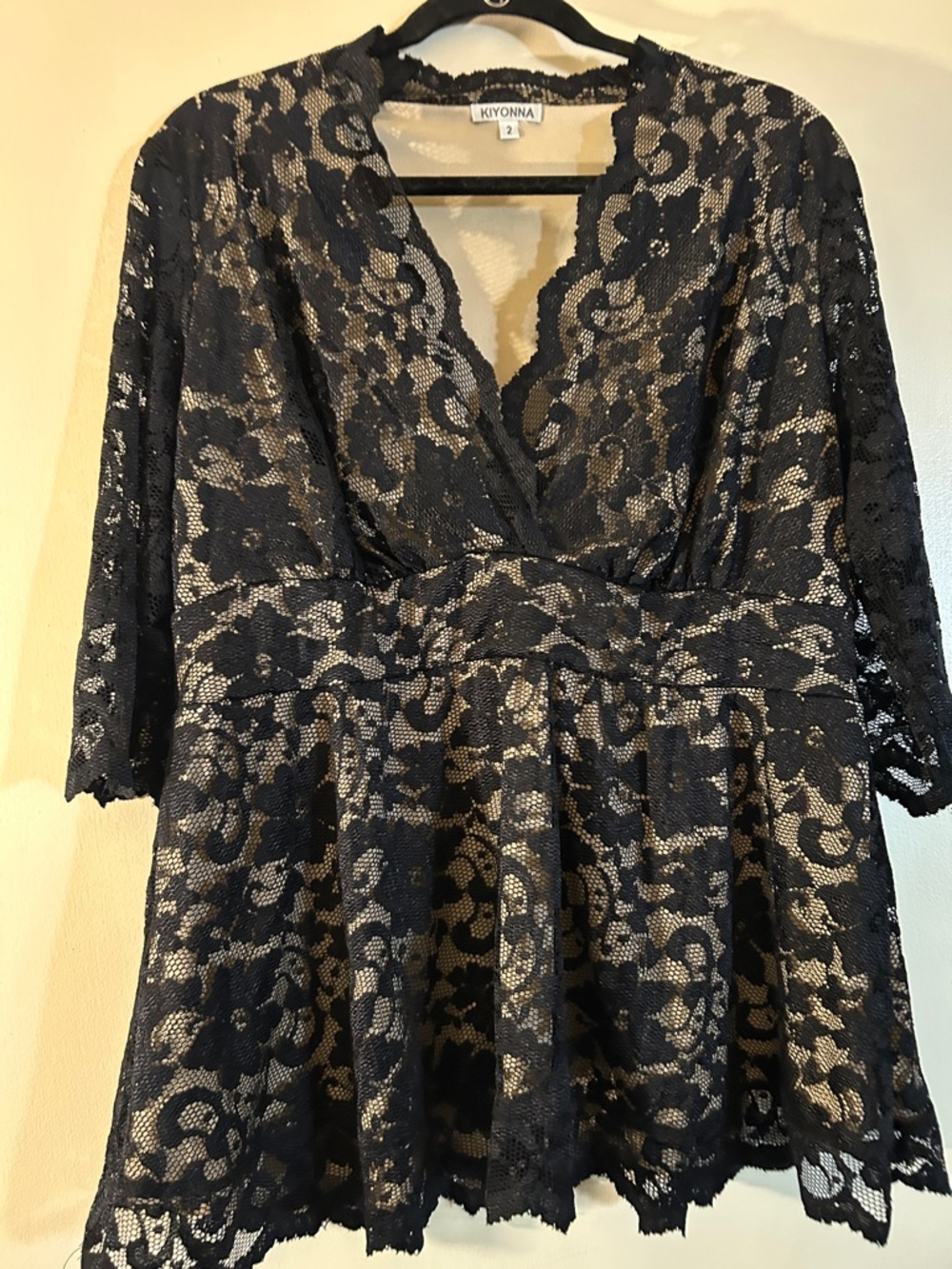 Black lace blouse